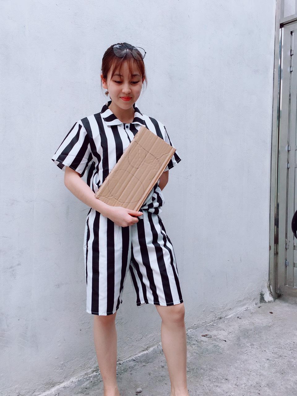 Bộ Tù Kẻ Sọc quần áo phạm nhân