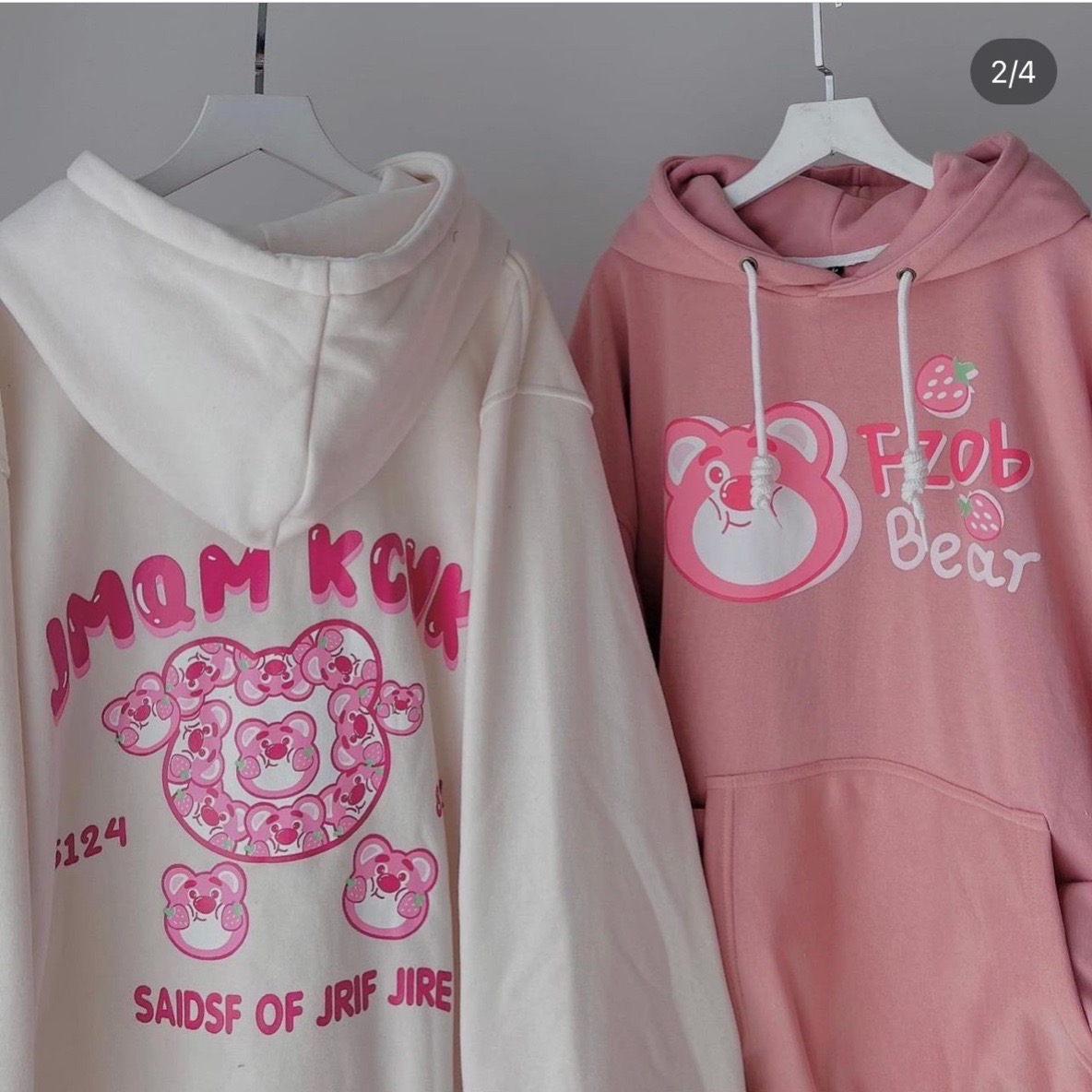 ÁO KHOÁC HOODIE CẶP ĐÔI GẤU FZOB SÀNH ĐIỆU SIÊU XINH - 39STORE