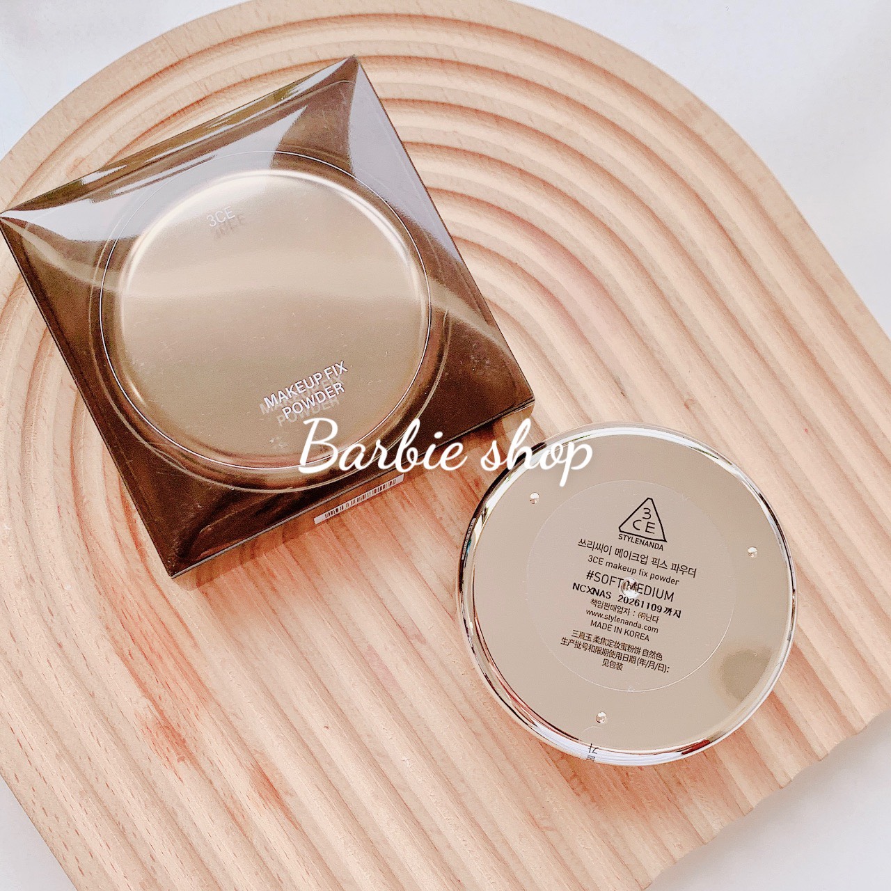 Phấn Phủ 3CE Makeup Fix Powder Vỏ Kim Loại (Fair - Soft Medium - Clear Light)