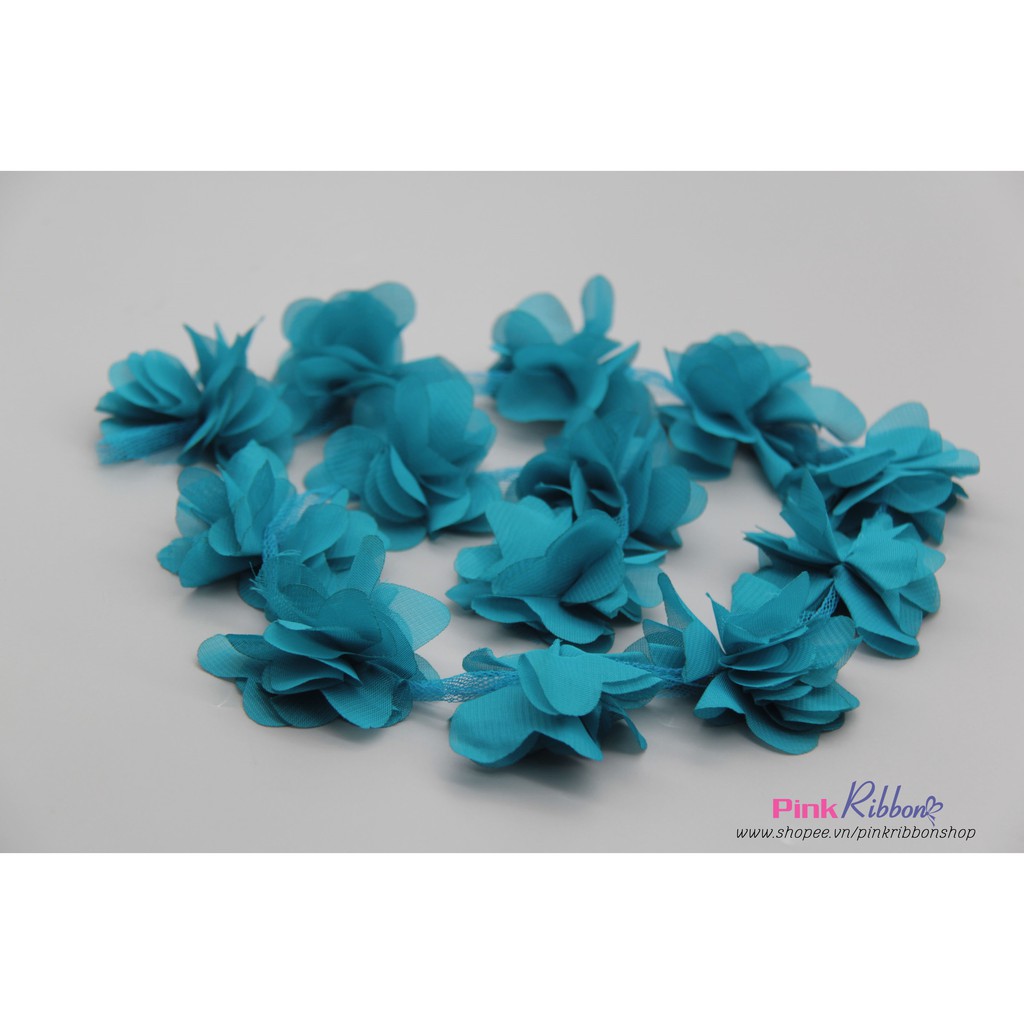 Dây hoa chiffon, hoa 6cm (Dây 13 hoa)