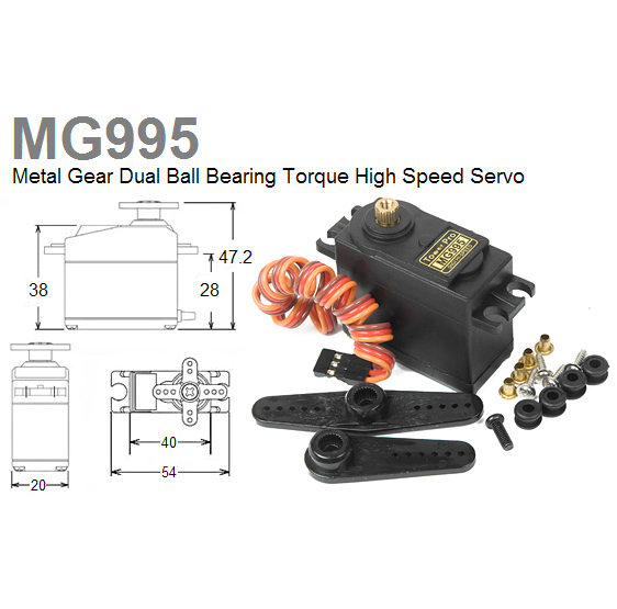 Động cơ Servo Mg995 bánh răng kim loại