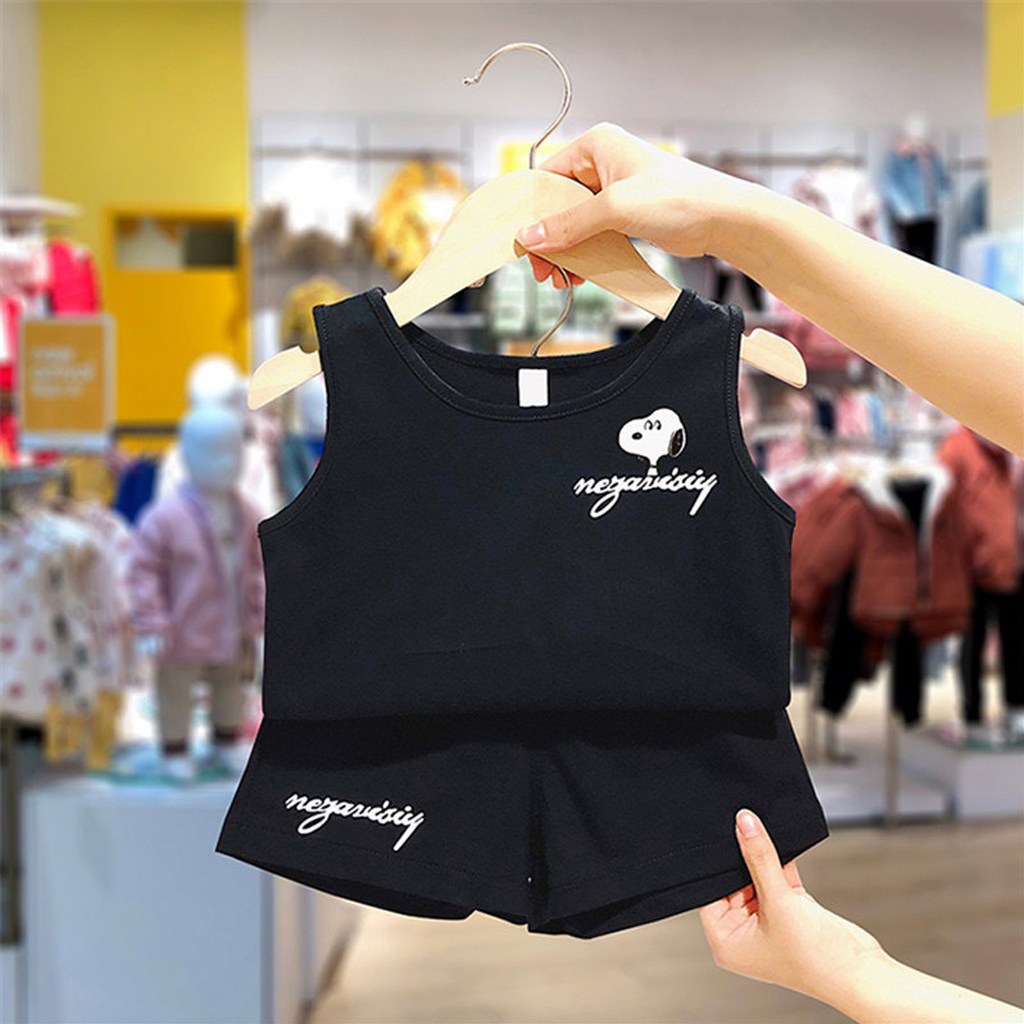 Bộ Ba Lỗ Cho Bé, Bộ Sát Nách Hình Chú Chó Chất Cotton Cao Cấp Cho Bé Từ 7-28kg - LILA KIDS