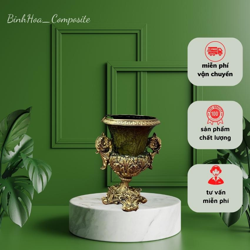 Bình hoa cúp s9 composite mã bh57, lọ cắm hoa cao cấp,bình cắm hoa, bình trang trí