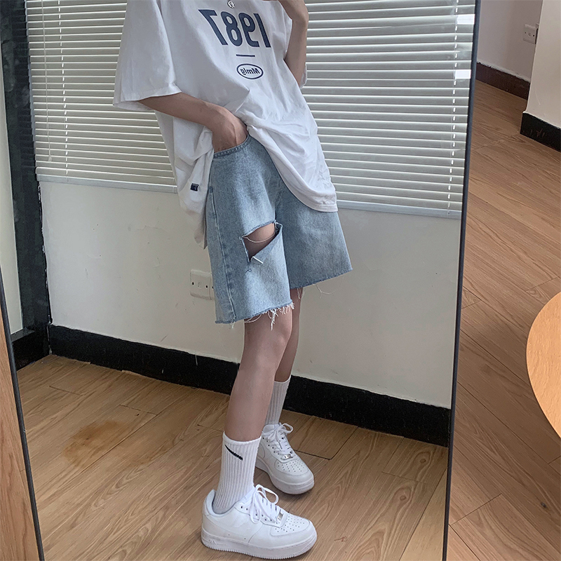 Nơi bán Quần short jean unisex Yinxx, quần bò ulzzang nam nữ QSJ01
