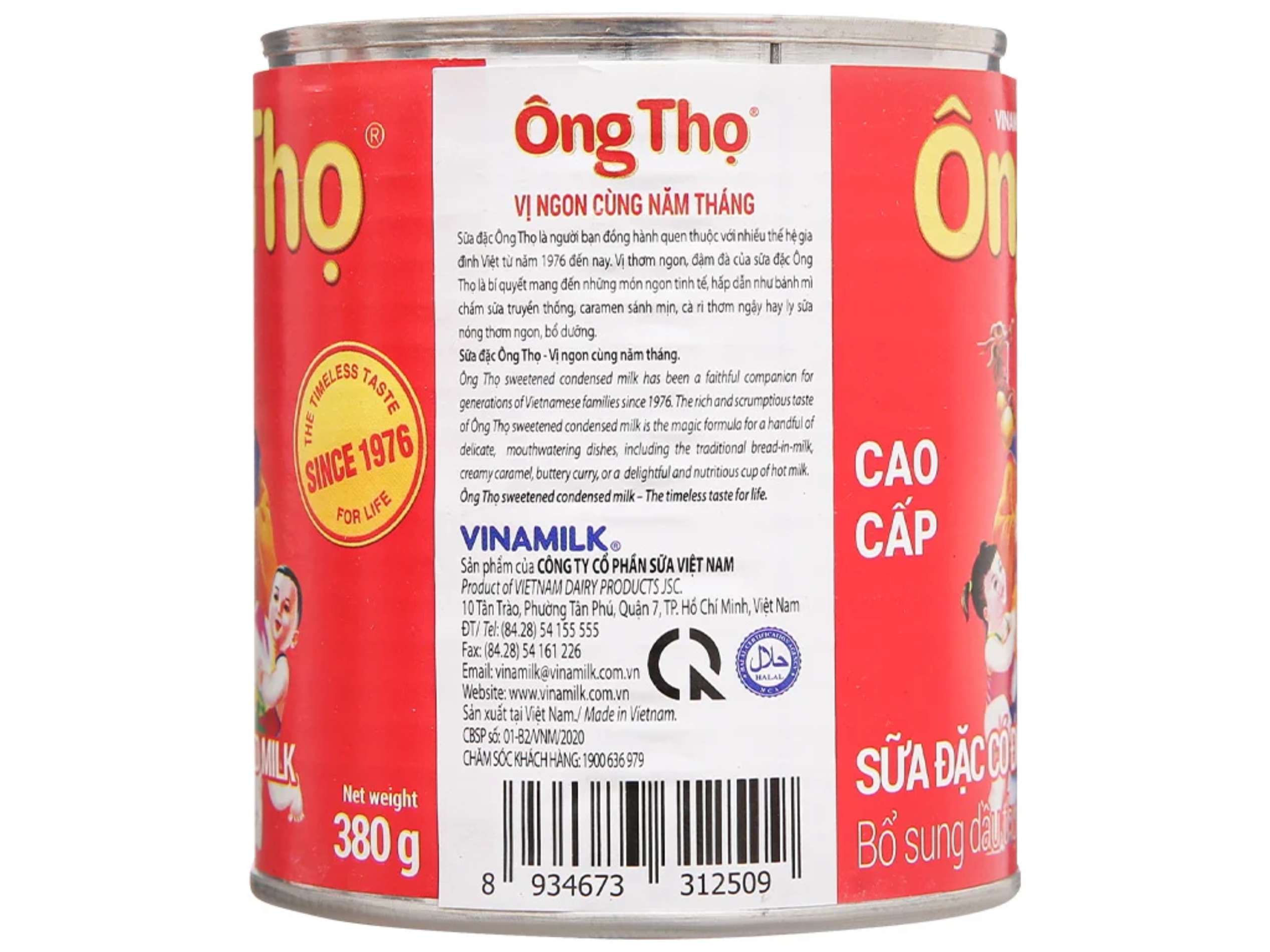 Sữa Đặc Có Đường Ông Thọ Đỏ Lon 380g
