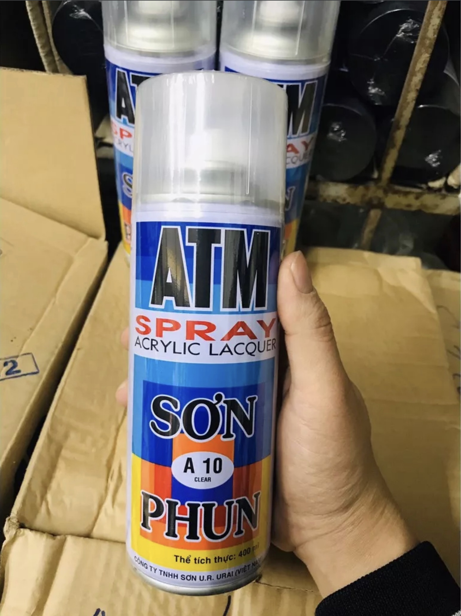 Sơn phun sơn xịt bóng không màu a10 atm / tv