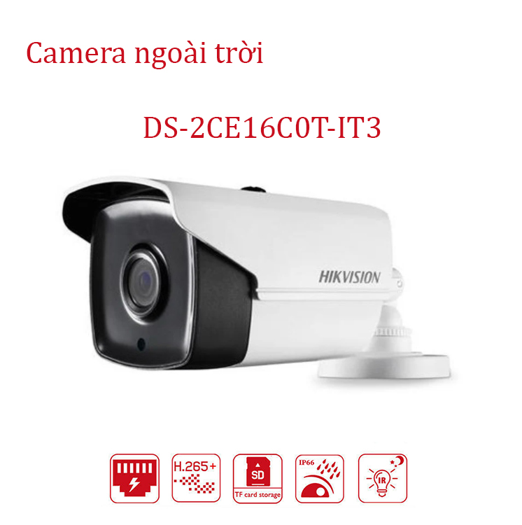 [HCM]Camera Hikvision HD-TVI thân trụ 720P (DS-2CE16C0T-IT3)