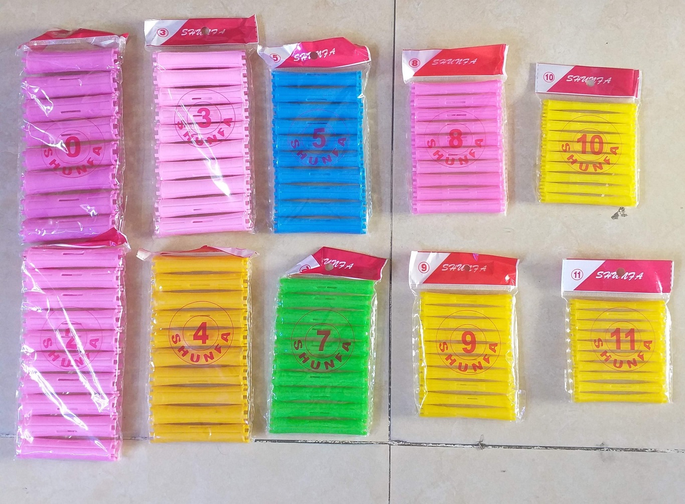 Set 10 bone hair curlers DP (bone cold bending)