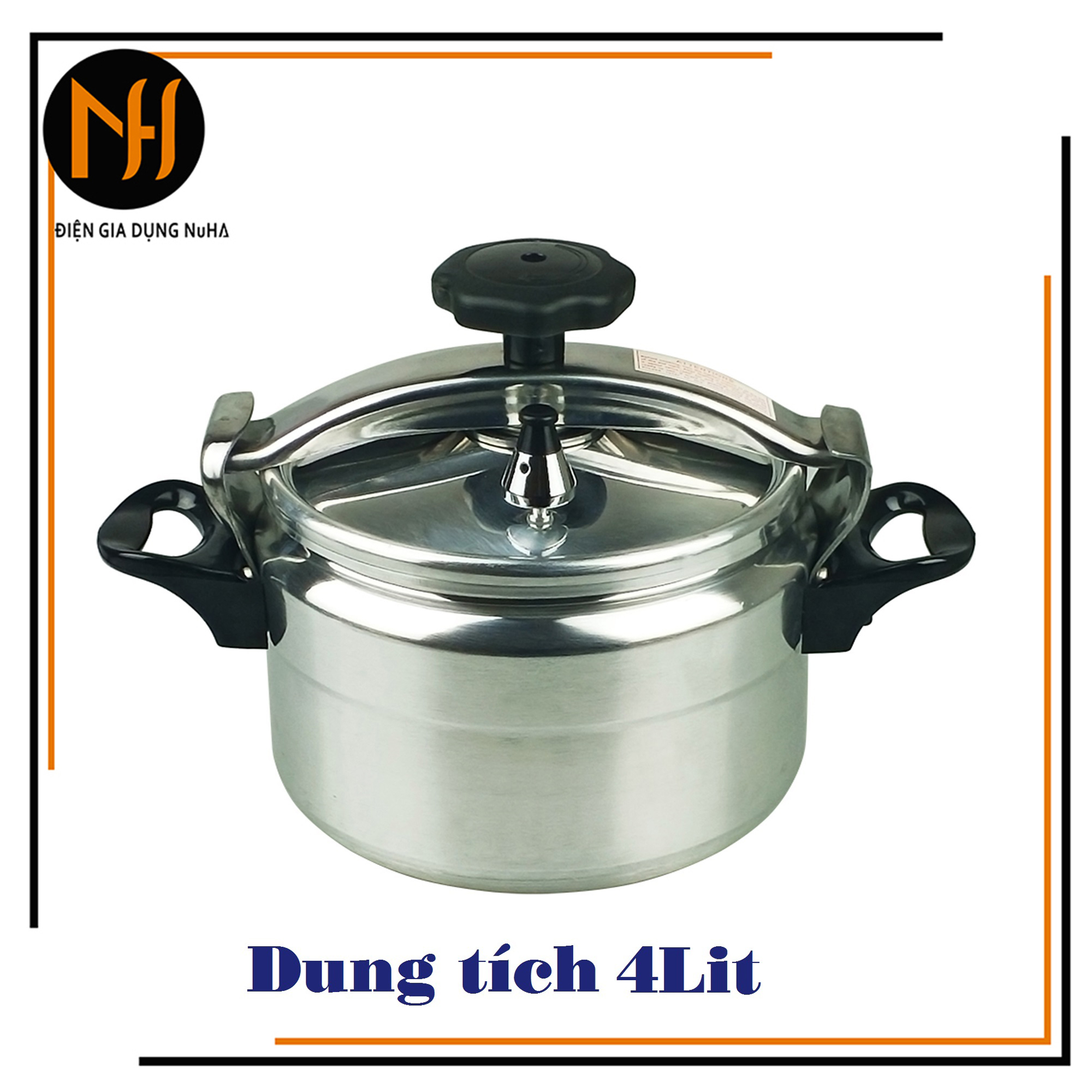 Nồi áp suất đun ga đáy từ Fujika sử dụng được trên bếp từ dung tích 4L dũng được trên mọi loại bếp màu ngẫu nhiên