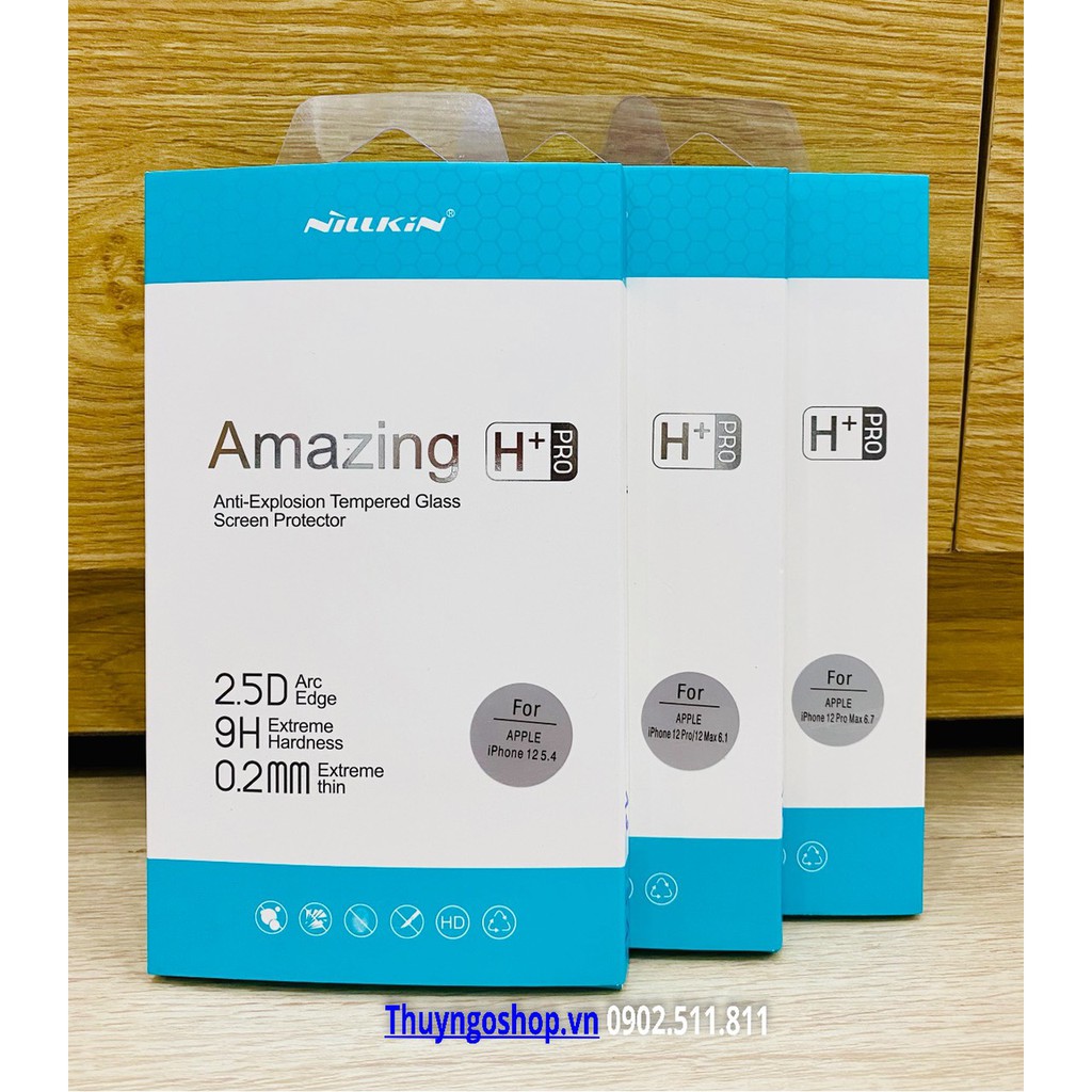 Kính cường lực 9h+ pro hiệu nillkin iphone 12 / 12 pro / 12 pro max / 12 mini / 11 / 11 pro / 11 pro max / xs max / xr /