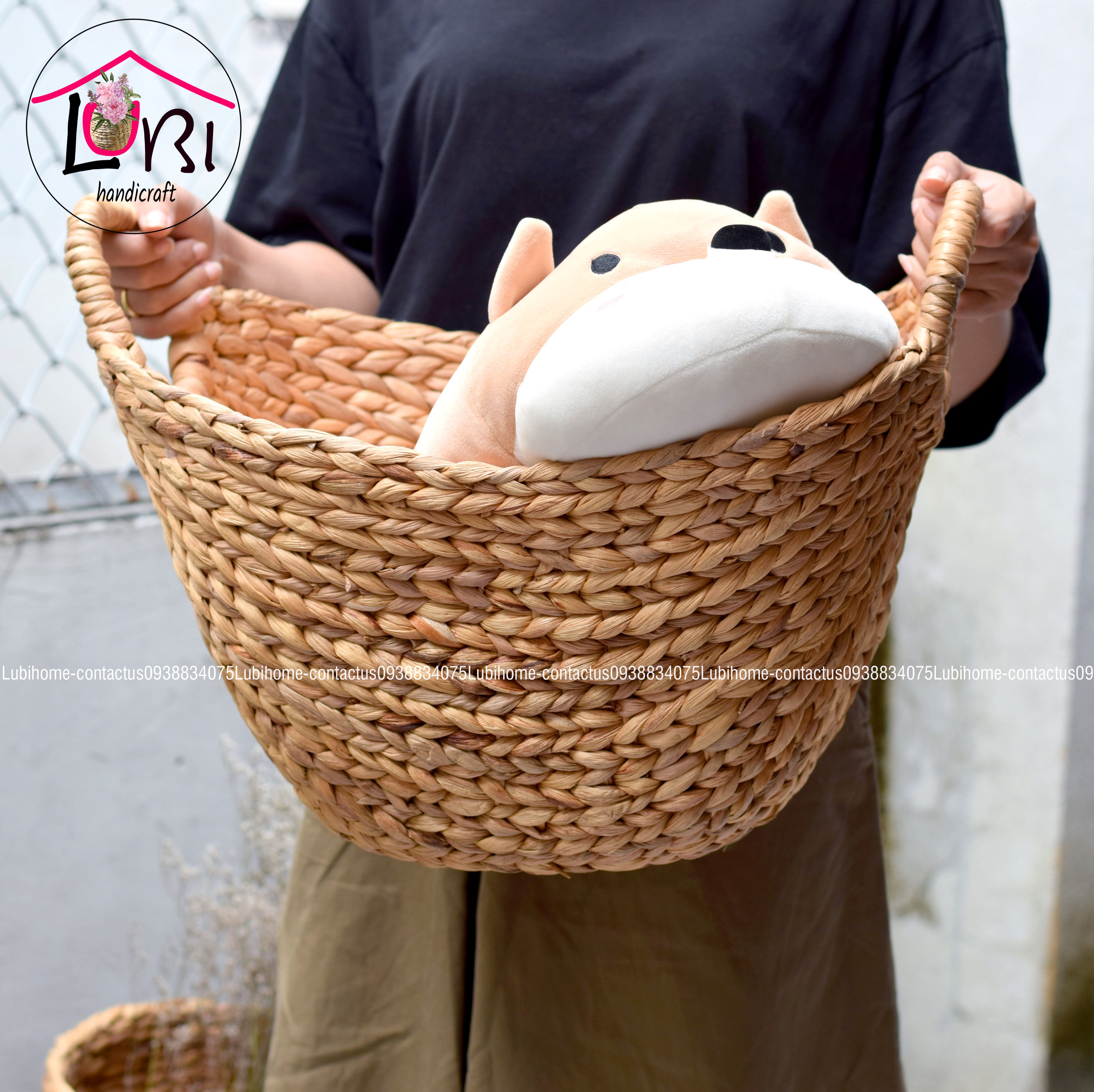 [Lubi Home] - Giỏ đựng đồ đan lục bình hình thuyền xinh xắn