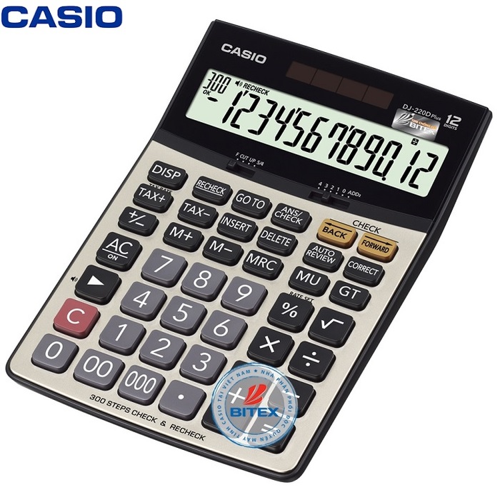 Máy tính Casio DJ-220D Plus - Chính Hãng Bitex, Bảo hành 7 năm