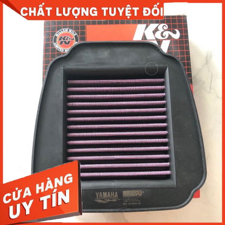 Lọc gió ex150 K&N xe độ-rin đều dùng đc (vệ sinh được)