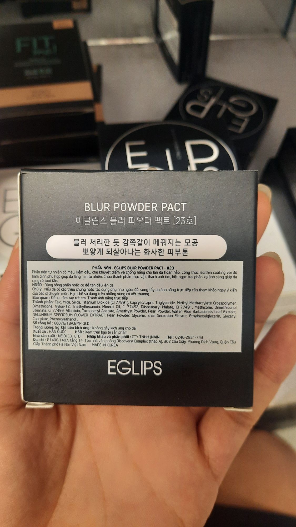 Phấn phủ Eglips - phấn phủ kiềm dầu Eglips hồng, trắng, đen