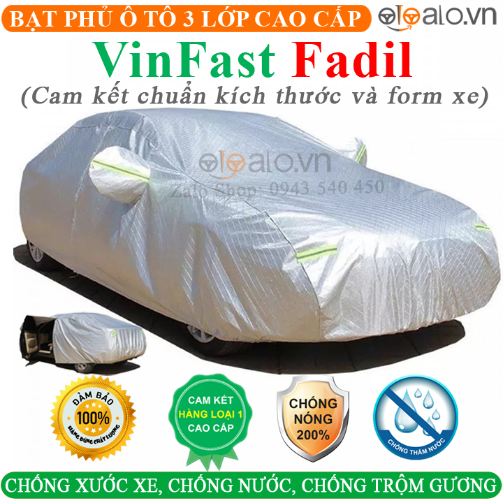 [HCM]Bạt phủ xe ô tô VinFast Fadil CAO CẤP Cách Nhiệt Bạt phủ xe ô tô VinFast Fadil Bạt che ô tô VinFast Fadil Bạt trùm xe ô tô VinFast Fadil