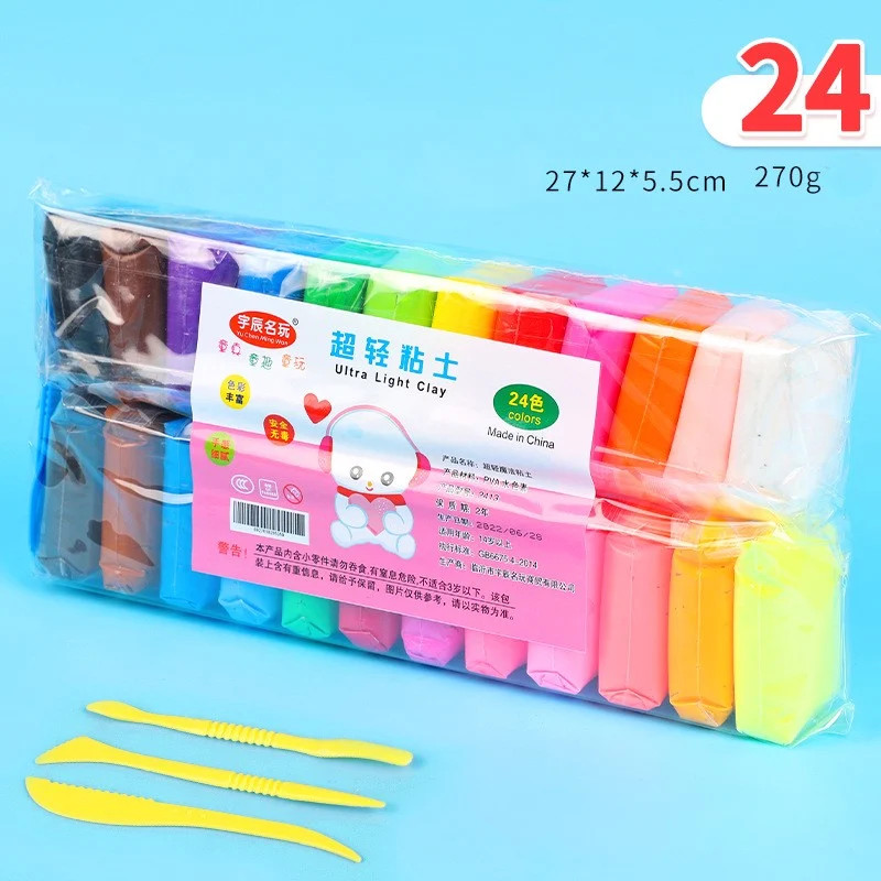 Gói đất sét nhật cao cấp đủ màu đất nặn tự khô siêu nhẹ, nguyên liệu làm slime