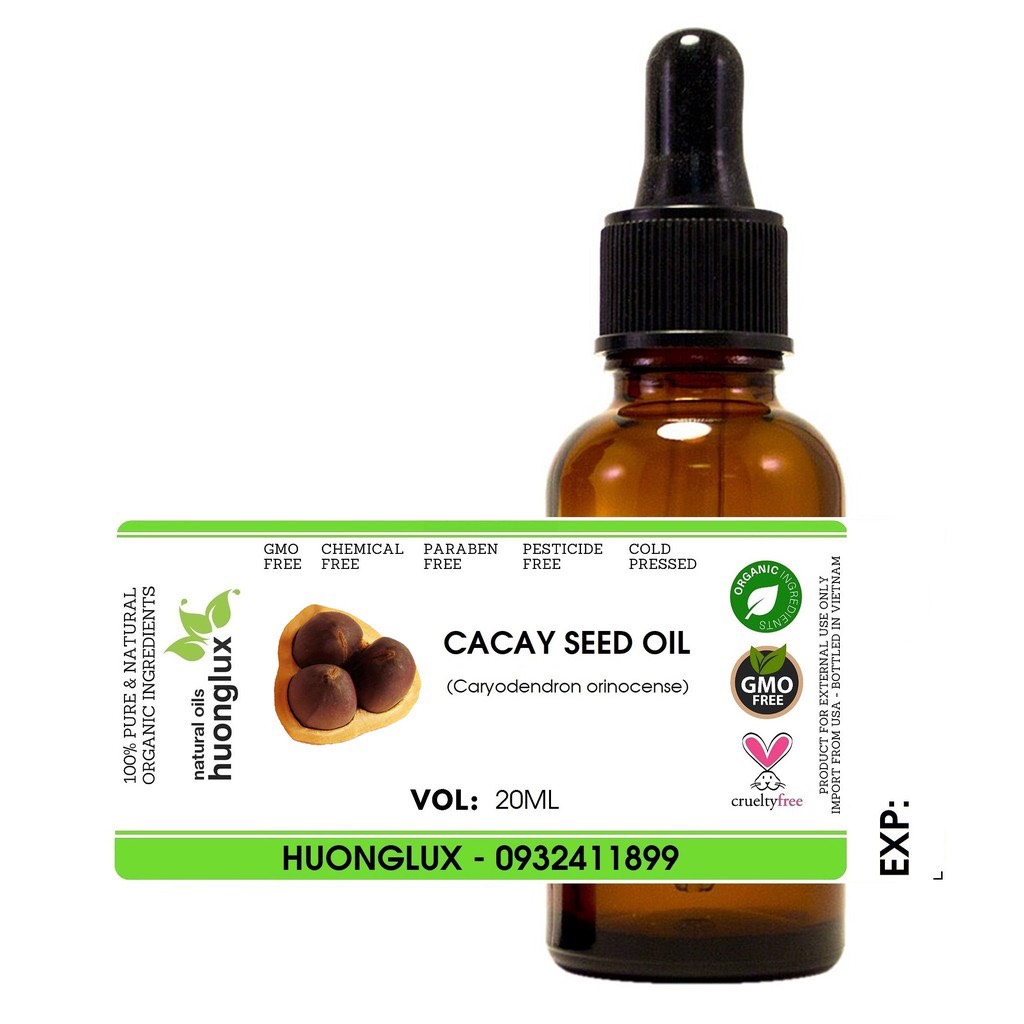 Organic dầu hạt Cacay Seed Oil hữu cơ nguyên chất cho da mụn