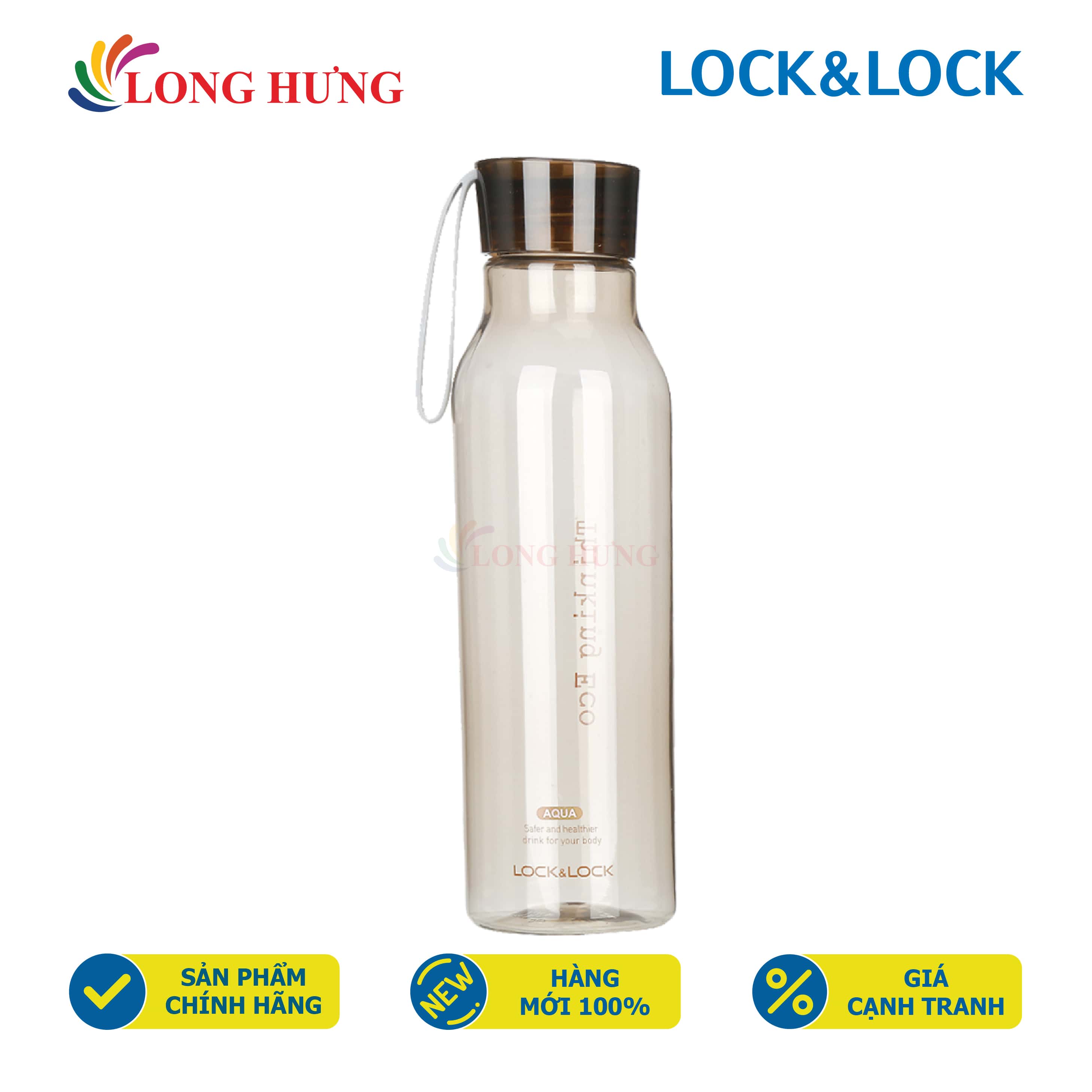 Bình nước Lock&Lock Eco Bottle 550ml HLC644 - Hàng chính hãng - Dung tích 550 ml, Có nhiều màu sắc, Dùng để đựng nước lọc và nước detox