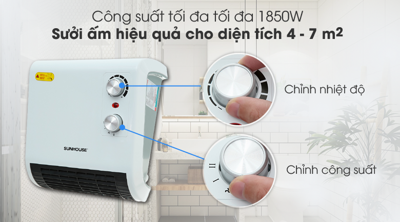 QUẠT SƯỞI PHÒNG TẮM SUNHOUSE SHD3816W