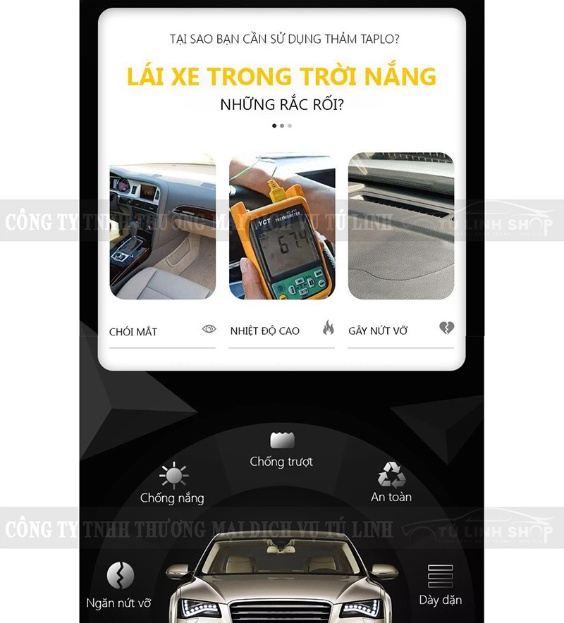 Thảm taplo INNOVA chính hãng MINCAR hoặc bằng lông Cừu 3 lớp và Da Cacbon