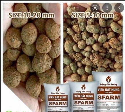 1 kg viên đất nung, sỏi nhẹ đặng sfam đặng gia trang , size từ 5-20mm trộn đất, lót đáy chậu,...