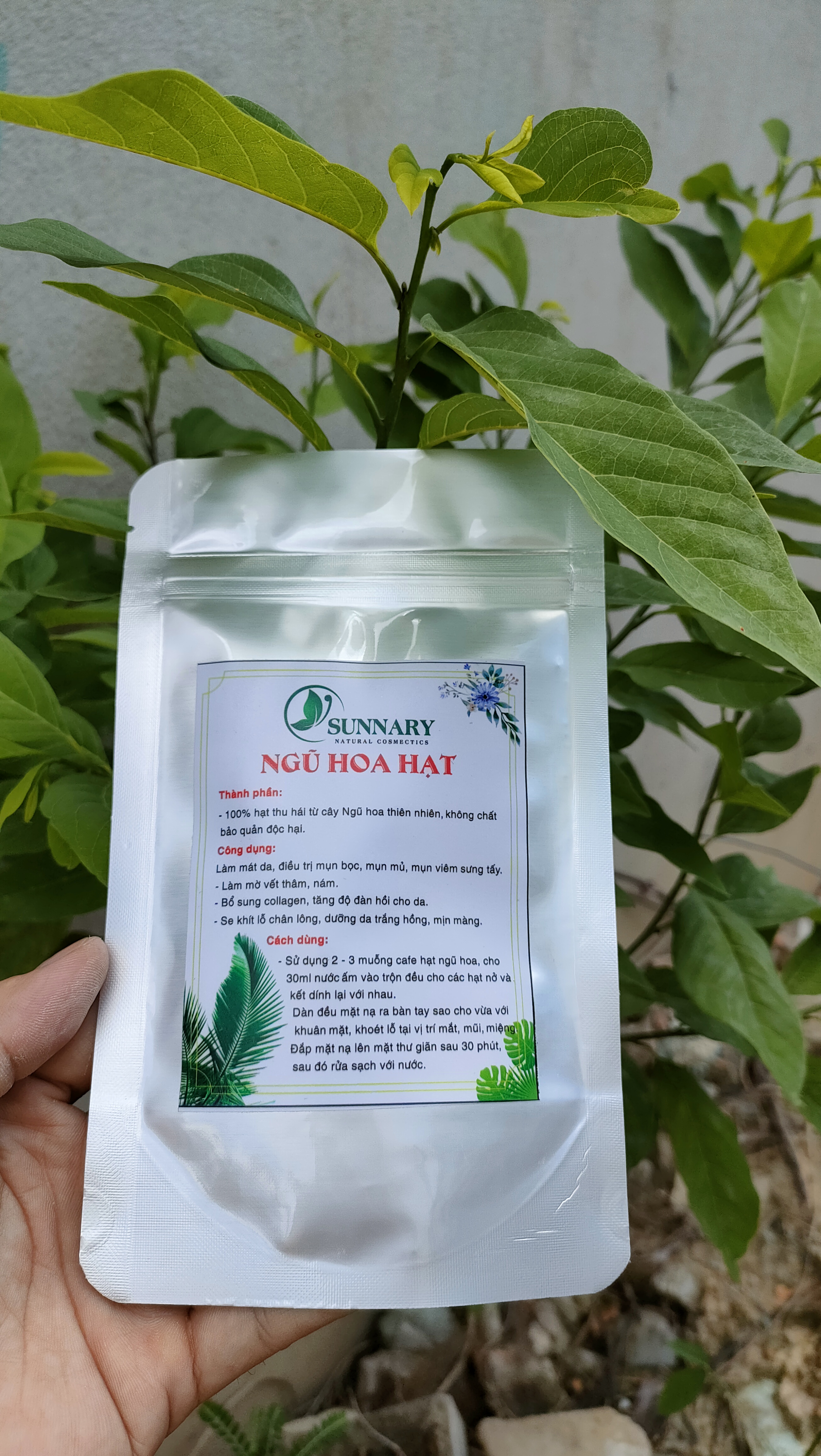 [HCM]Mat nạ ngũ hoa hat dương da 100gr