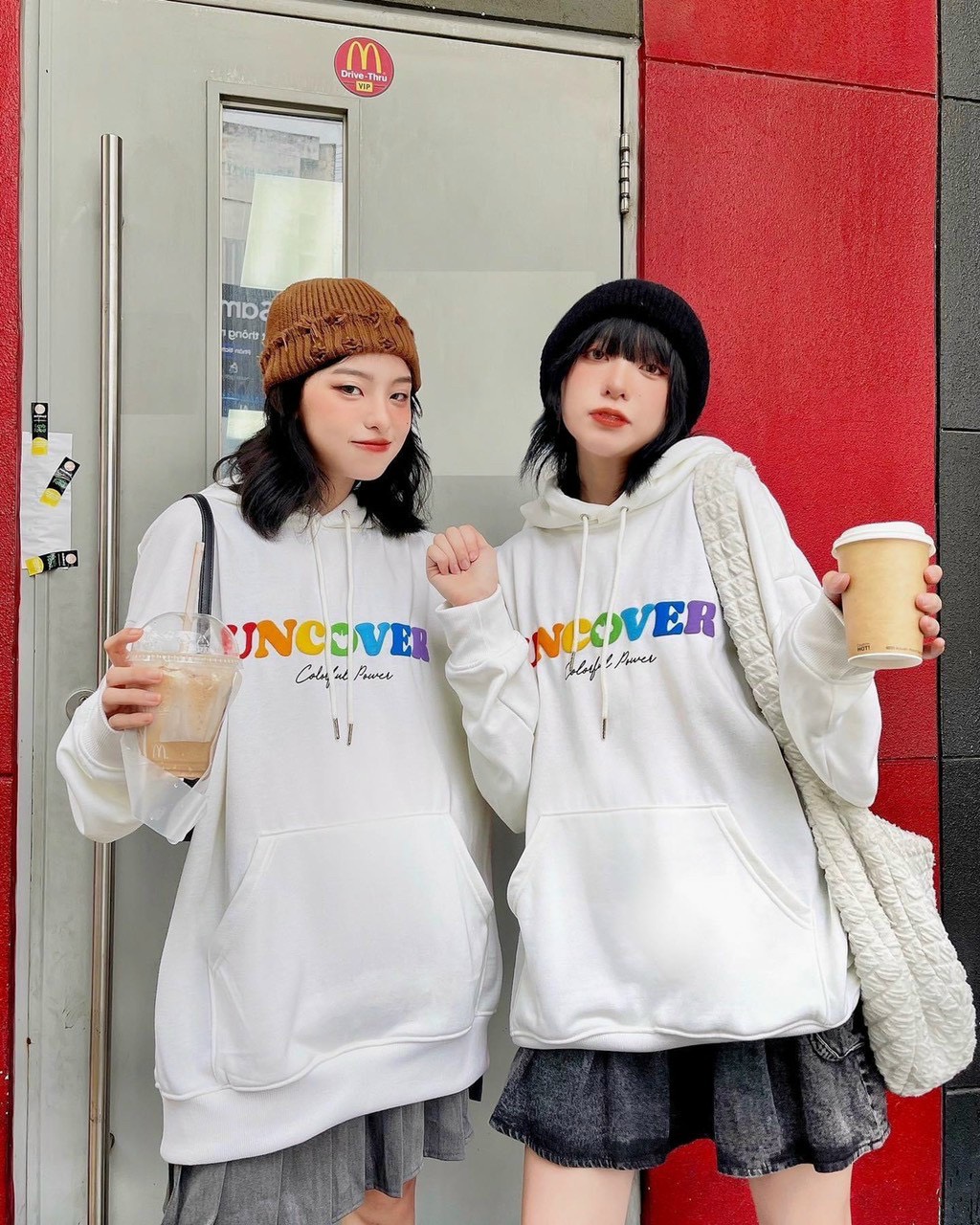 [ HÌNH THẬT ] Áo Khoác Hoodie Nam Nữ Thời Trang In Họa Tiết Chữ Trước Ngực .tp