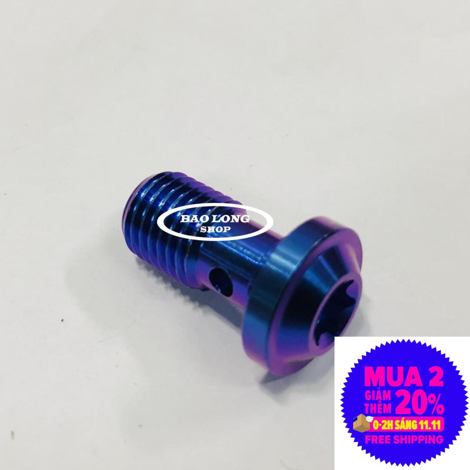 Ốc Titan GR5 gắn DÂY DẦU (màu xanh tím,xanh lục)