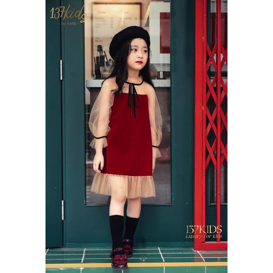 Váy nhung ren đuôi cá cho bé gái