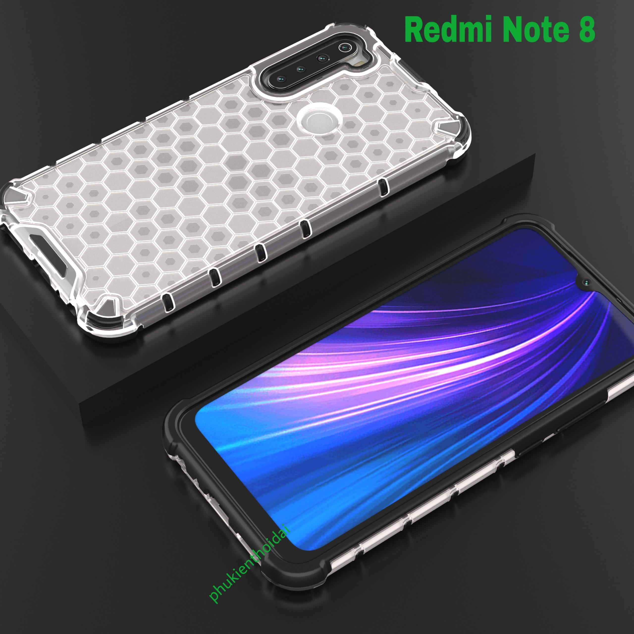 Ốp lưng Xiaomi Redmi Note 8 chống sốc Tổ Ong bảo vệ 4 góc chất đẹp
