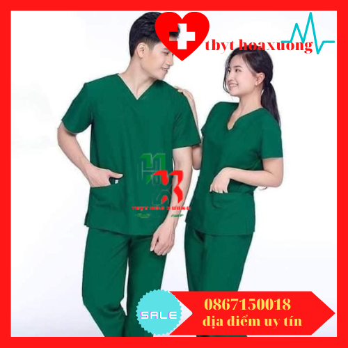 Bộ Scrubs cổ tim phòng mổ, đồng phục Spa, phòng khám, Bác Sĩ, quần áo phòng mổ, đồng phục phẫu thuật