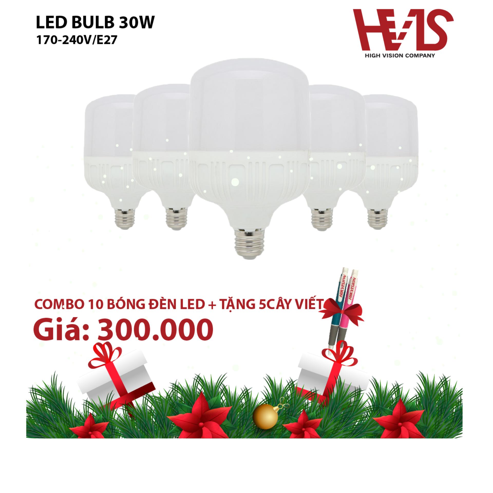 Combo 10 Đèn led Bulb 30W E27 siêu sáng tiết kiệm điện