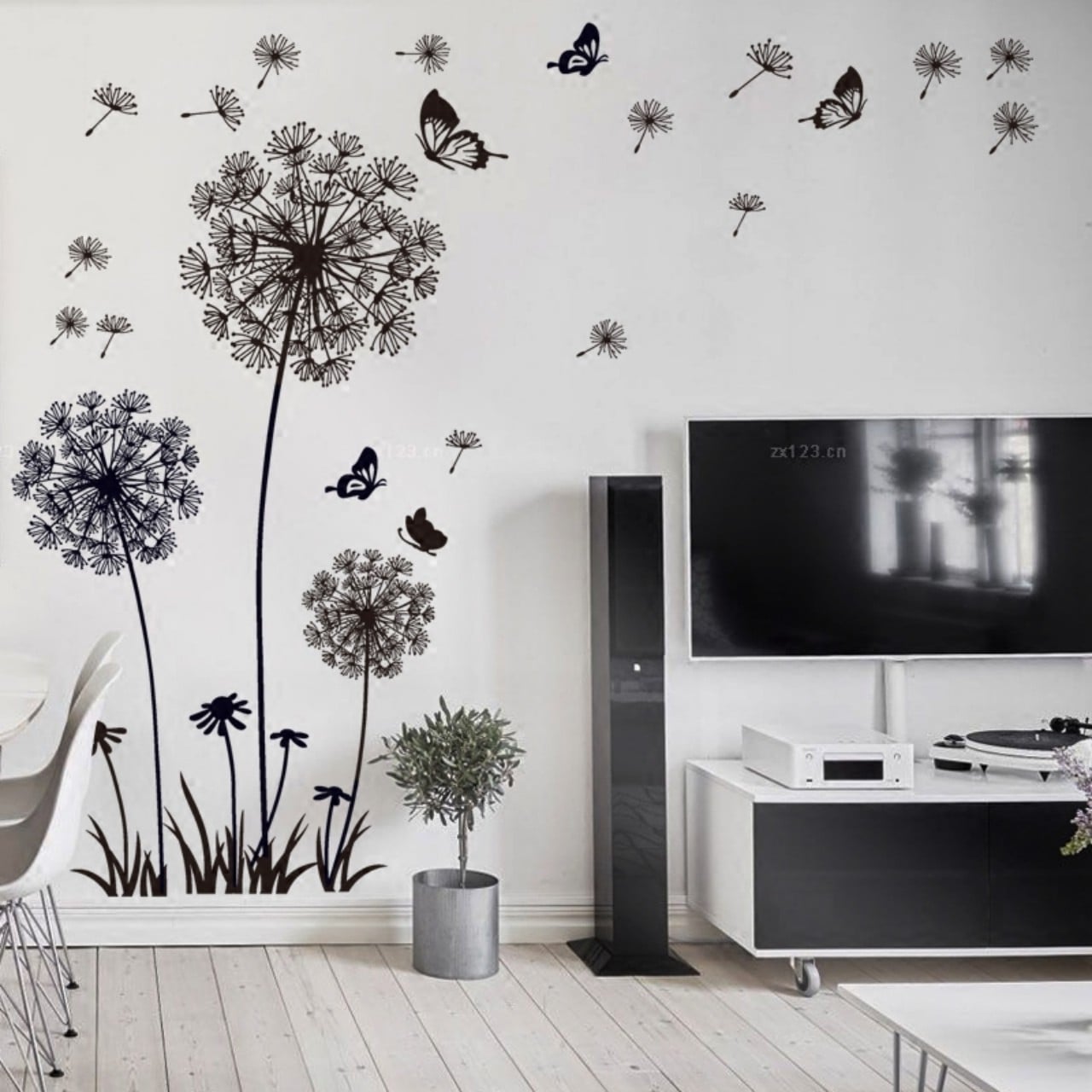 DECAL DÁN TƯỜNG BỒ CÔNG ANH ĐEN MẪU 2