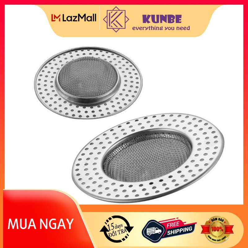Dụng Cụ Thoát Nước Sàn Nhà Tắm, Bịt Nắp Cống Inox KUNBE, Thoát Nhanh, Chặn Tóc, Lọc Rác, Chống Tắc Hiệu Quả