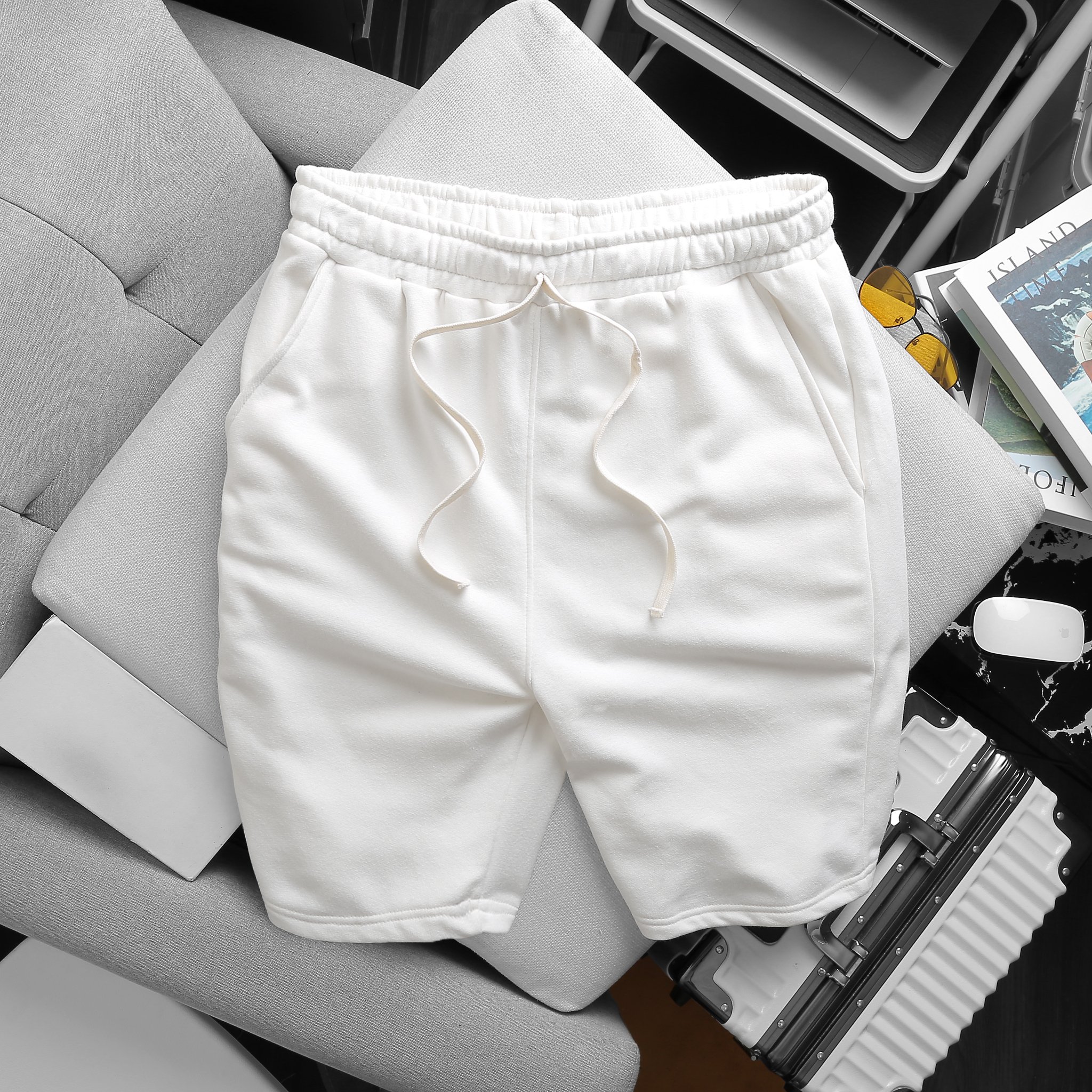 Quần short nỉ nam bb-boiz | form bigsize 80 - 130kg | trơn