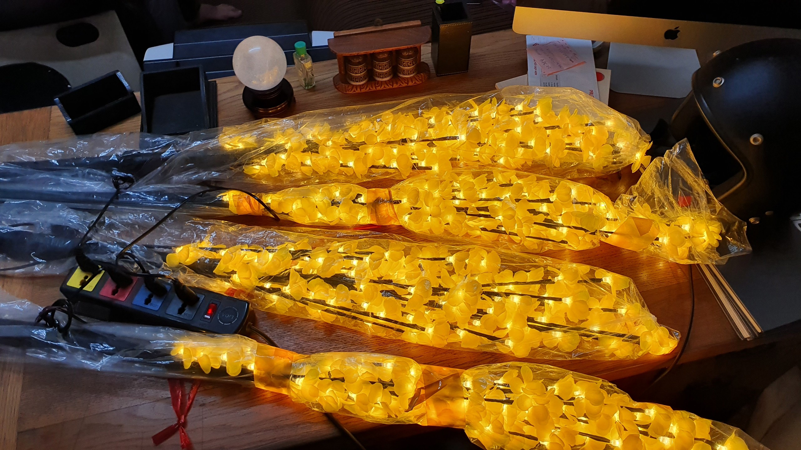cây hoa mai trang trí led 1m2