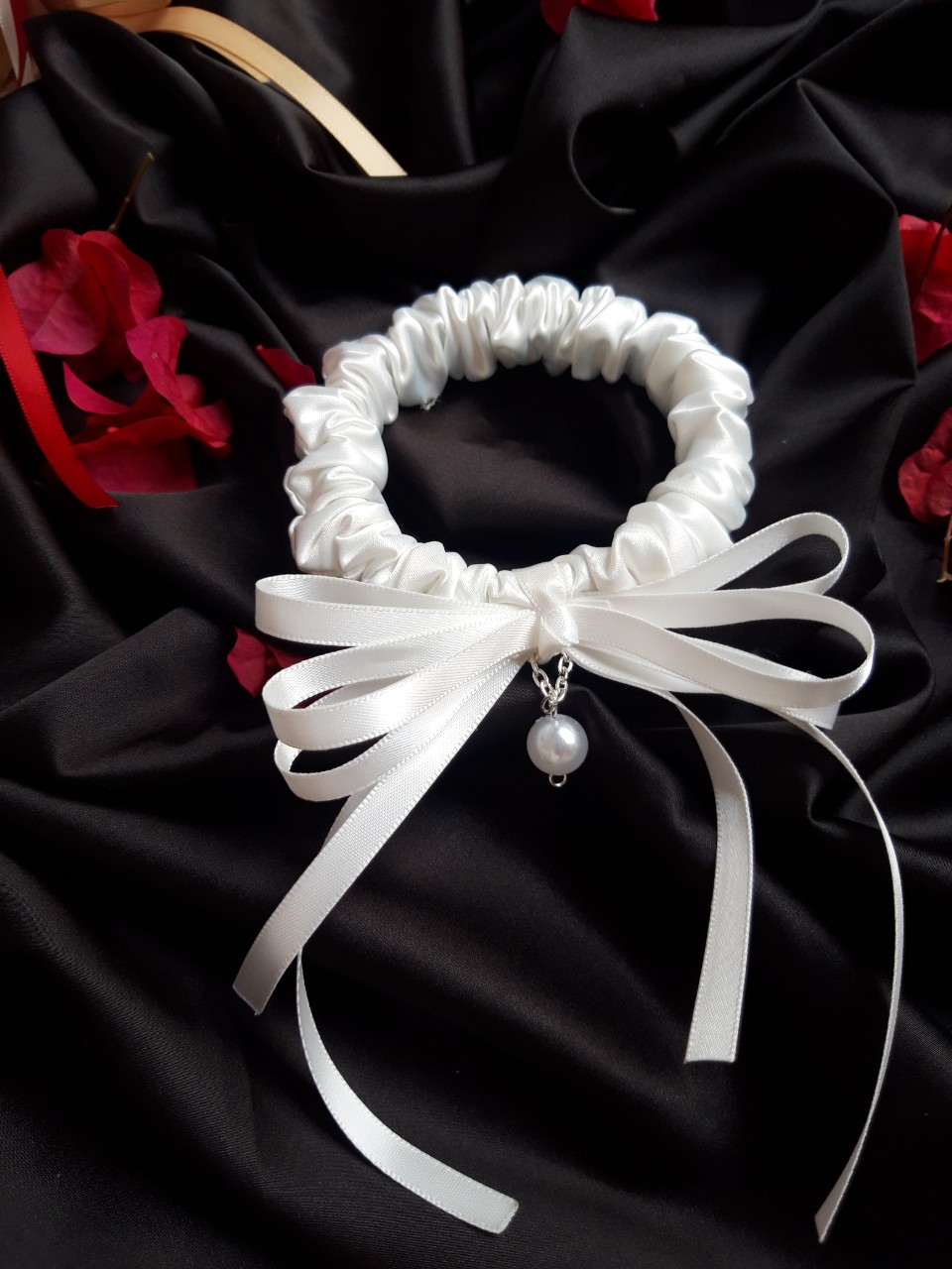 Cột tóc scrunchies Nơ cao cấp (Hình thật).