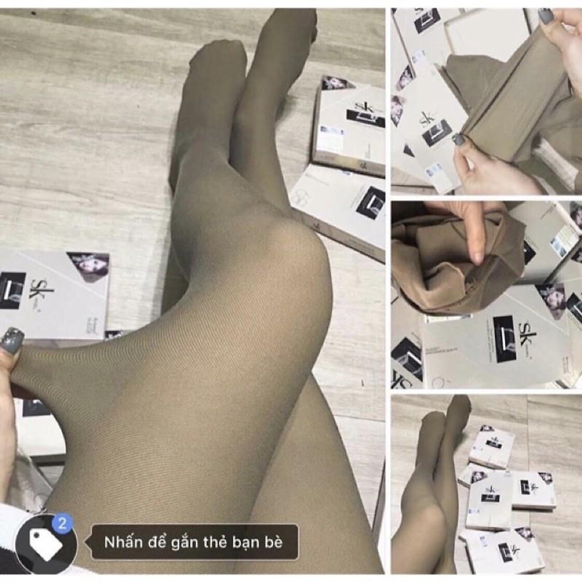 HOT- Quần tất lưới S..K 3D đánh lừa thị giác