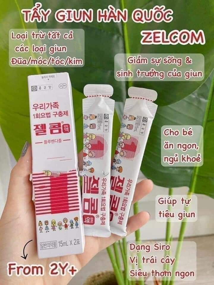 Siro  tẩy giun Zelcom Hàn Quốc