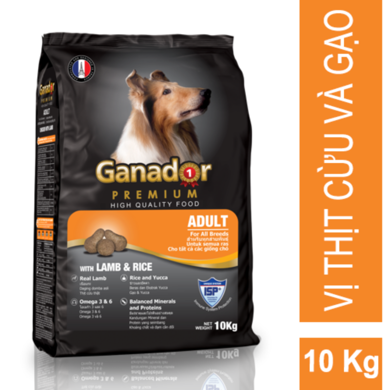 Thức ăn cho chó trưởng thành Ganador Lamb & Rice 10kg
