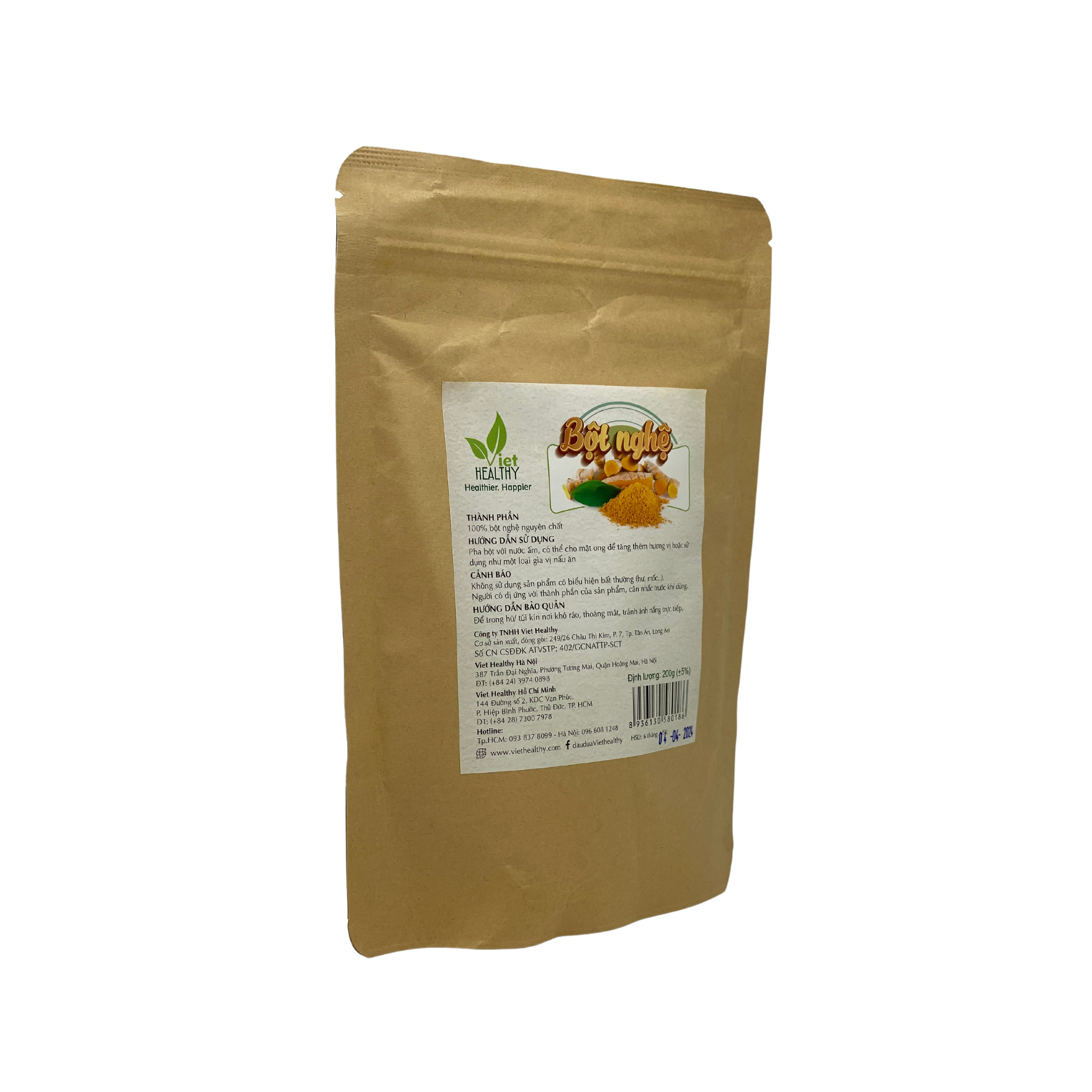 Bột nghệ nguyên chất Viet Healthy 200gr