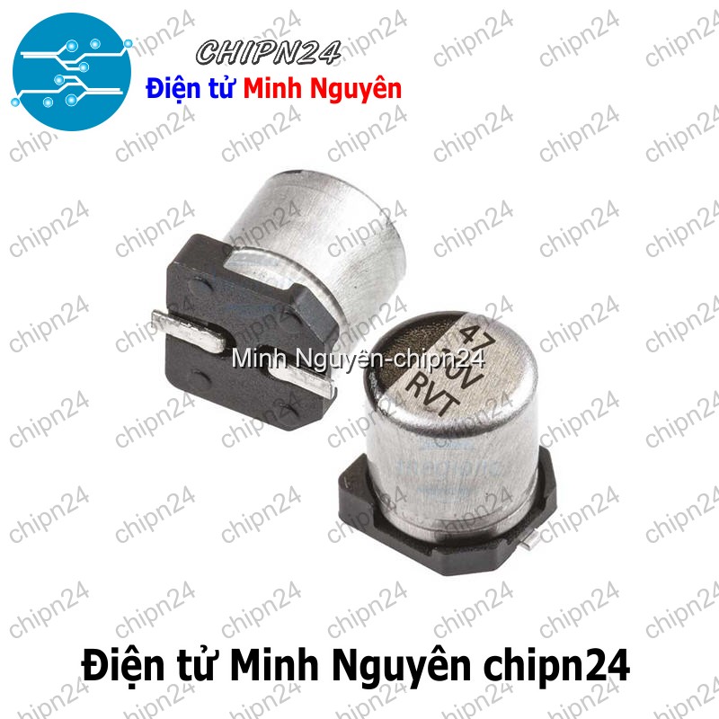 [10 con] (K289) Tụ nhôm 47uF 10V 5x4mm (SMD Dán) - HH005077