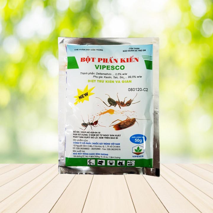 Bột phấn kiến Vipesco 50g - Diệt trừ kiến và gián
