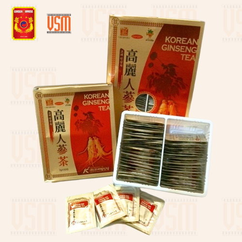 Trà Hồng Sâm Hàn Quốc Korean Red Ginseng Tea - Ginseng House (100 Gói x 3g)