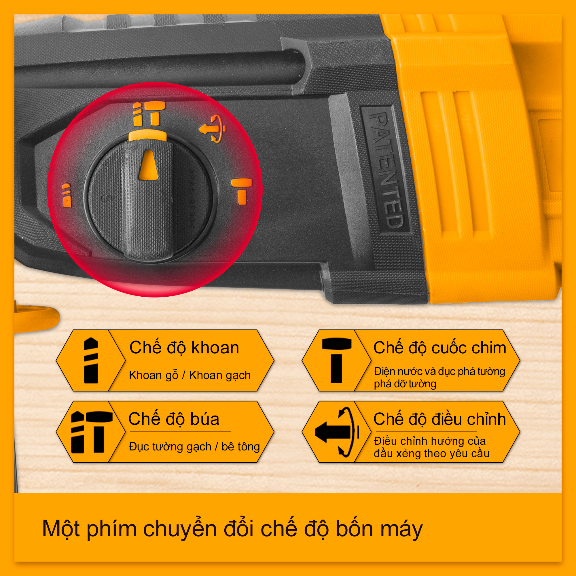 INGCO RGH9528 Máy khoan đục 950W