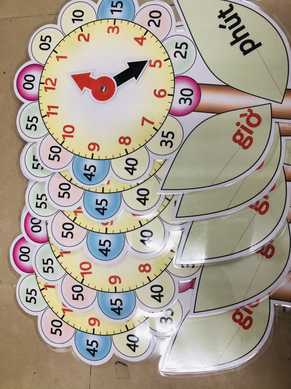 Flower and Leaf Clock (Miki Teaching Materials)