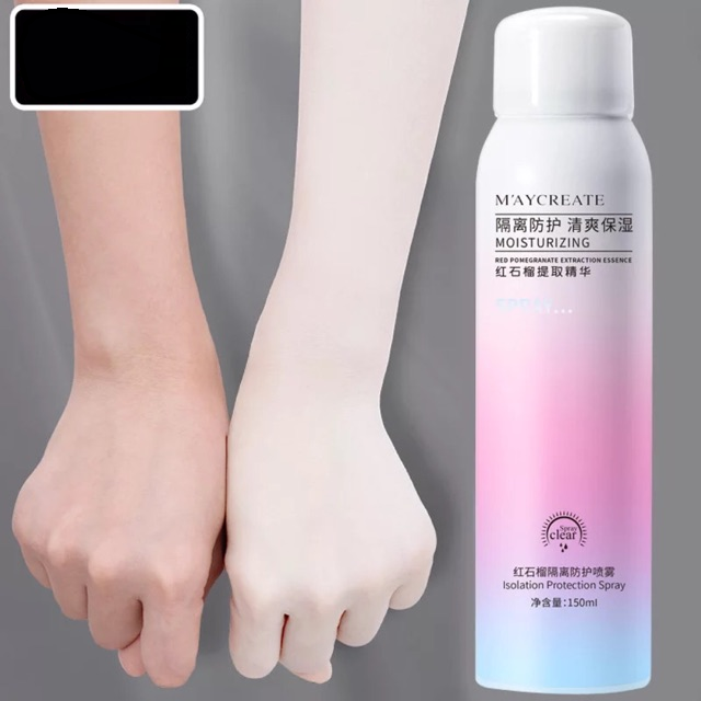 Chai Xịt Chống Nắng Maycreate Tone Da 150ml