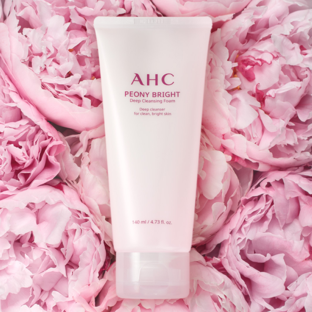 Sữa Rửa Mặt Làm Sáng Da AHC Peony Bright Deep Cleansing Foam 140Ml