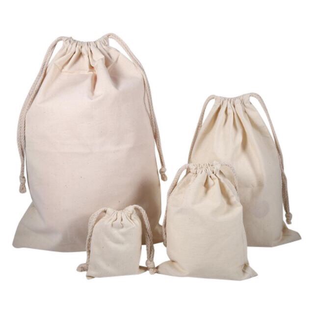[HCM]Túi vải cotton mộc đựng đồ tiện ích (thực phẩm qùa tặng....)