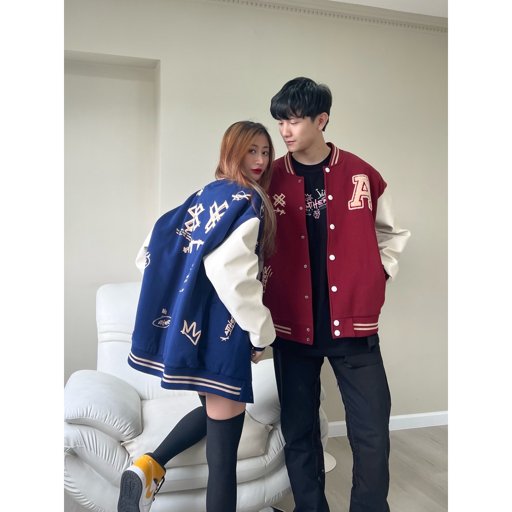 AITHER STUDIO Áo khoác Varsity Jacket Venom Unisex form rộng
